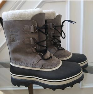 Sorel Caribou boots Winter Snow Boot Women 8 US Shale Stone Gray NL1005-051